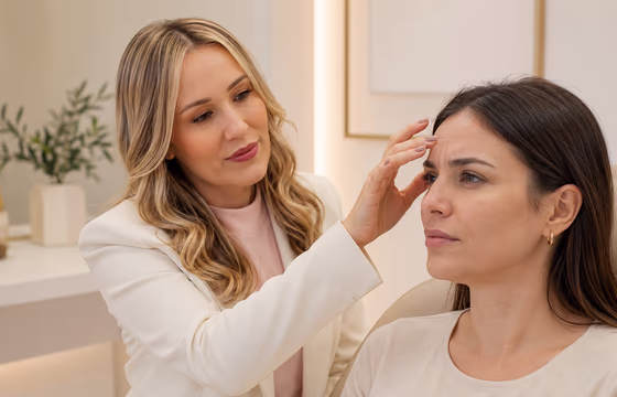 Avaliação do movimento facial na testa e glabela para toxina botulínica em Palhoça